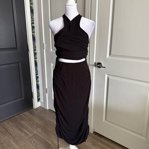 Free People Beach Paradise Convertible Multi-way Tie Dress in Black Size M